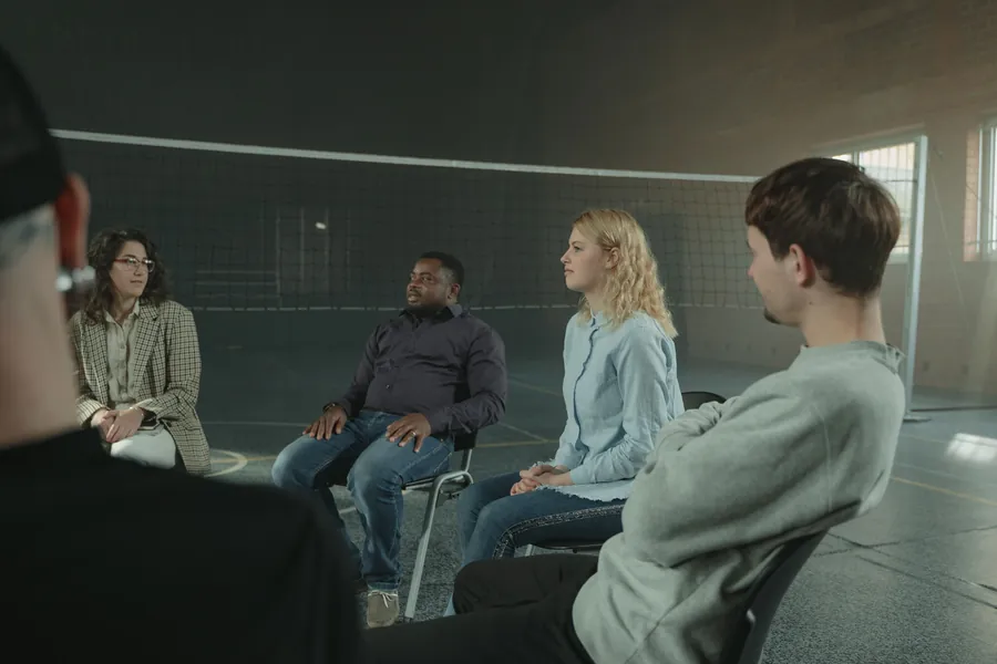 A supportive group counseling session in progress